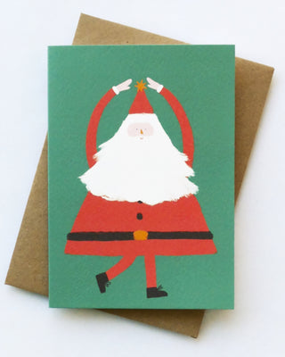 Dancing Santa Greeting Card