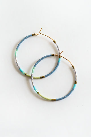 Large Beaded Hoops