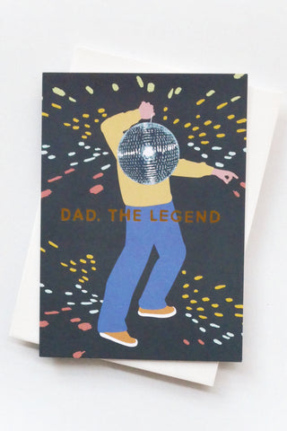 Disco Ledgend Father's Day Greeting Card