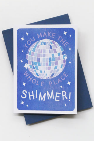 Disco Shimmer Greeting Card