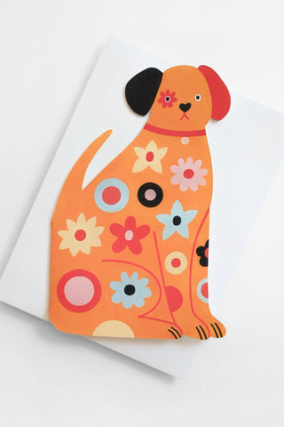 Dog Die Cut Greeting Card