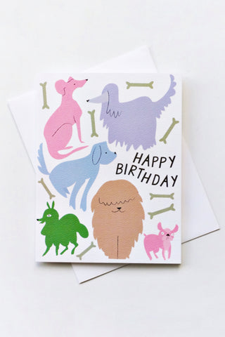 Dog, Dogs & More Dogs Birthday Greeting Card