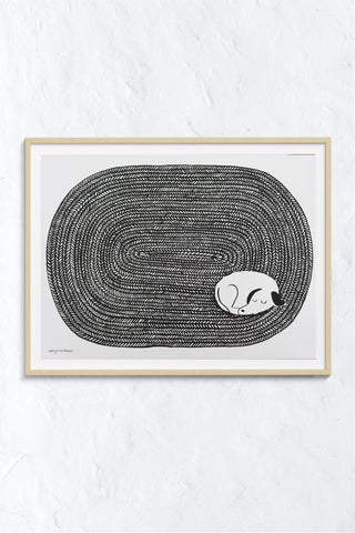 Tired Dog Lithograph Art Print