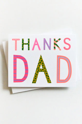 Dots & Lines Thanks Dad Greeting Card