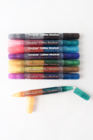 Dual Tone Iridescent Glitter Acrylic Paint Marker Set