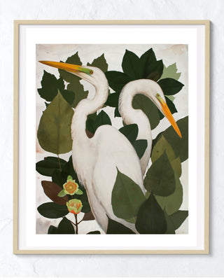 Egret Garden Limited Edition Print