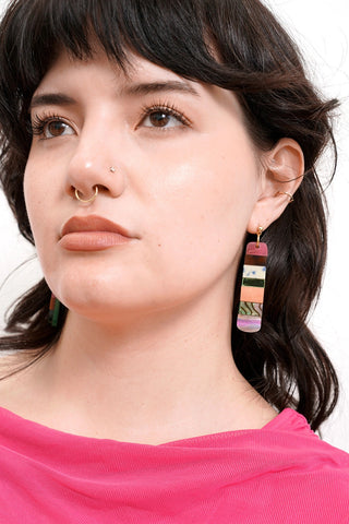 Earthy Tile Earrings