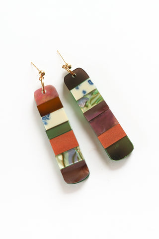 Earthy Tile Earrings