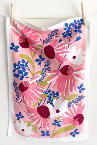 Echinacea Tea Towel