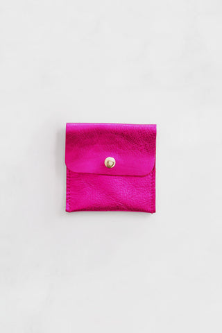 Little Little Snap Pouch Matte Foil Electric Pink
