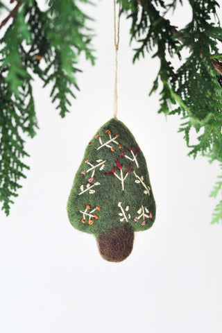 Embroidery Christmas Tree Felt Ornament