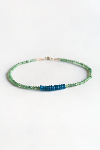 Emerald + Apatite Bracelet
