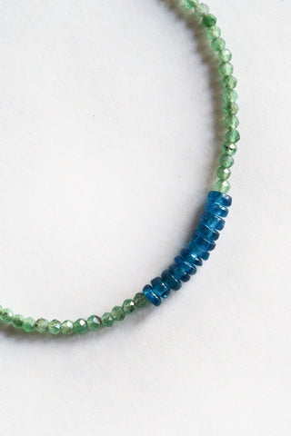 Emerald + Apatite Bracelet