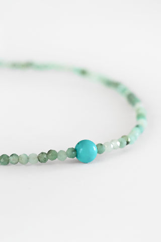 Emerald + Turquoise Bracelet