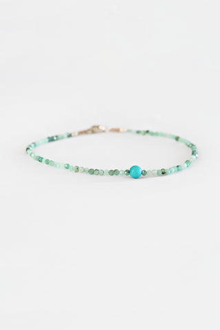 Emerald + Turquoise Bracelet