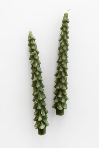 Evergreen Taper Candle Set