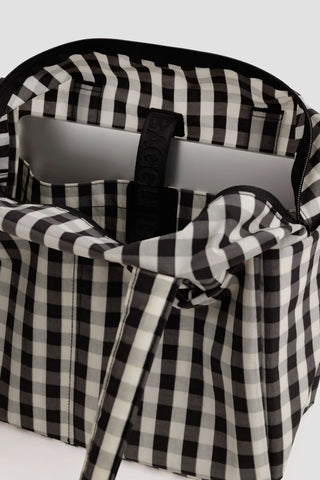 Black + Cream Gingham Everyday Cloud Bag