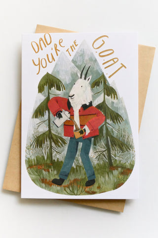 Father's Day Goat Greeting Card