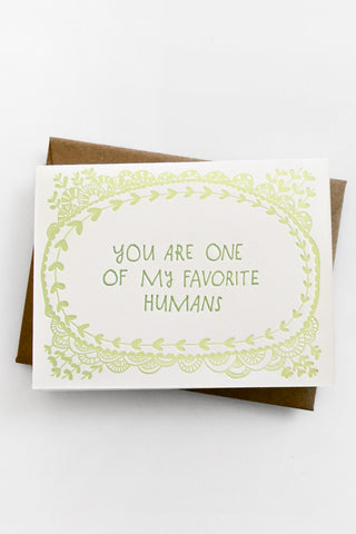 Favorite Human Greeting Card
