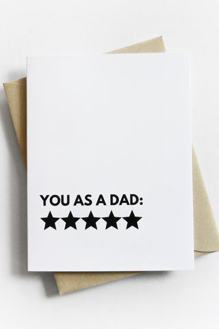 Five Star Dad Greeting Card