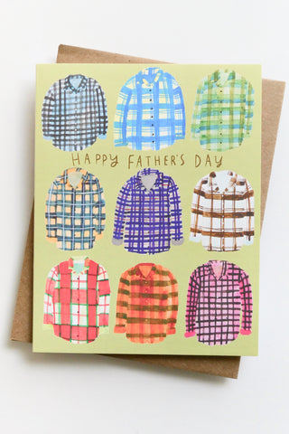 Flannel Shirts Father's Day Greeting Card