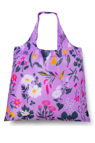 Floral Art Sack Reusable Tote Bag