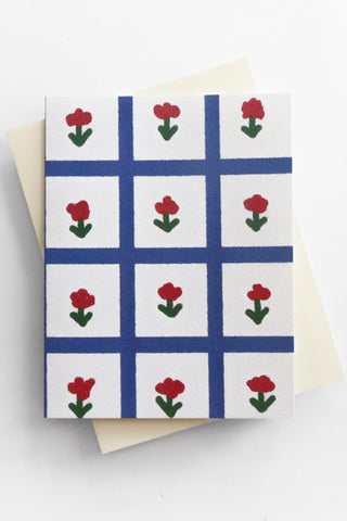 Floral Gingham Everyday Greeting Card