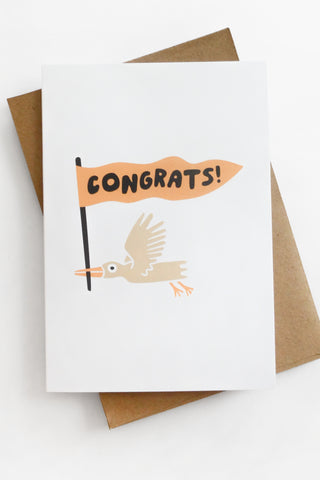 Flying Congrats Greeting Card