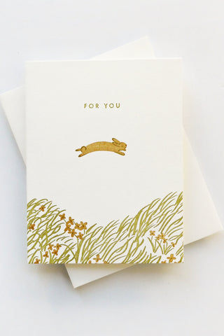 For You Bunny Greeting Card