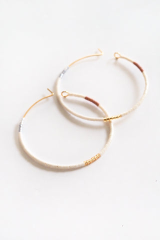 Large Beaded Hoops