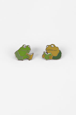 Frog and Toad Enamel Pin Set