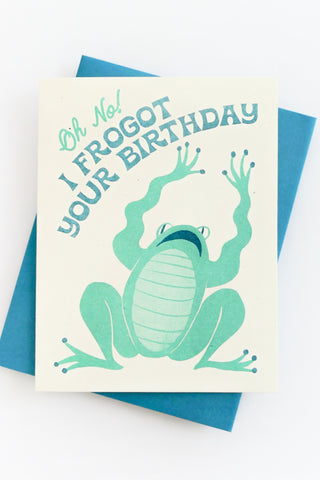 Frogot Your Birthday Greeting Card