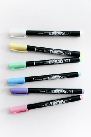 Fudenosuke Pastel Brush Pen Set