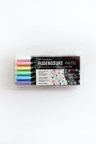 Fudenosuke Pastel Brush Pen Set