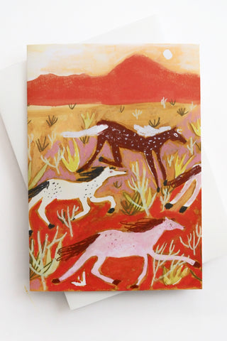 Galloping Horses Greeting Card