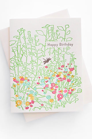 Garden Happy Birthday Greeting Card