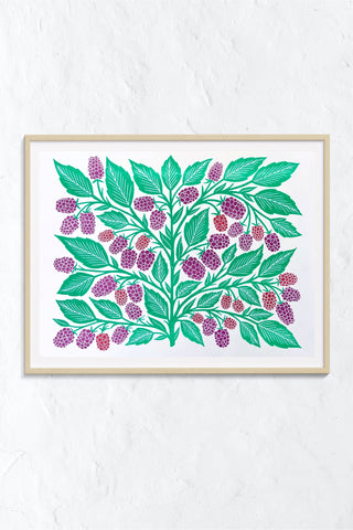 Garden Series: Risograph Print Blackberry