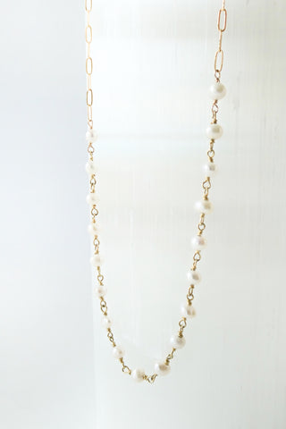 Gemstone Paperclip Necklace