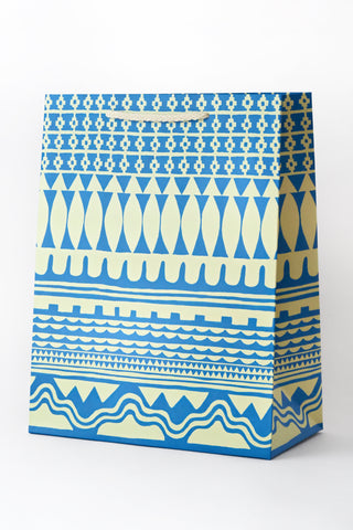 Geometric Blue Large Gift Bag