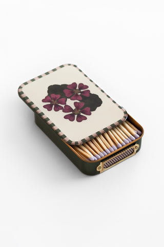 Geranium Matches in Tin