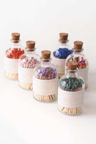 Glass Apothecary Match Bottle