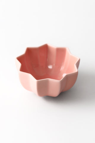 Glossy Pink Flower Bowl