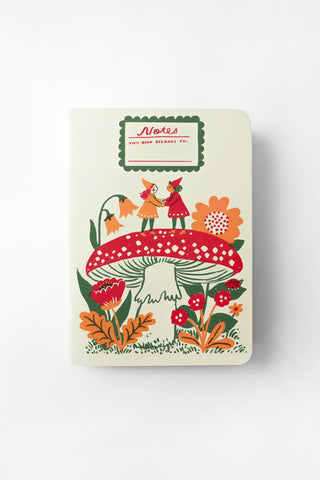 Gnomes + Mushroom Notebook