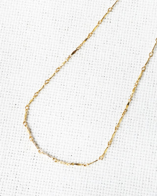 Gold Dapped Bar Necklace