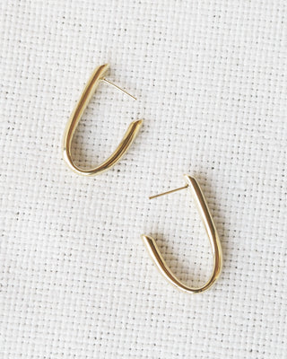 Gold Filled J Hoop Earrings