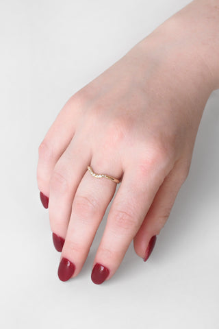 Gold Flush Set Halo Band Ring