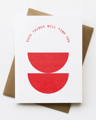 Good Things Red Greeting Card