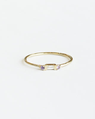 Grand Baguette Ring Purple Sapphire