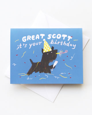 Great Scottie Birthday Greeting Card