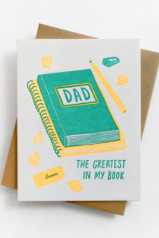 Greatest Dad in My Book Greeting Card